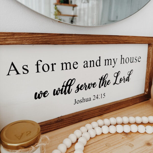 “As For Me and my House” Framed Wood Sign/ Wall Art - Image 10