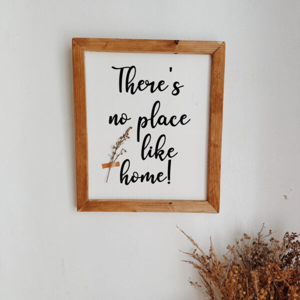 “There’s No Place Like Home” Framed Wood Sign/ Wall Art - Image 3