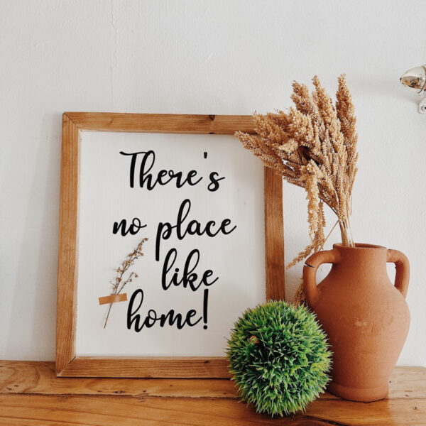 “There’s No Place Like Home” Framed Wood Sign/ Wall Art - Image 4