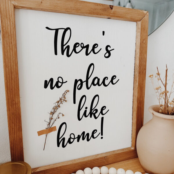 “There’s No Place Like Home” Framed Wood Sign/ Wall Art - Image 6