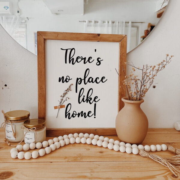 “There’s No Place Like Home” Framed Wood Sign/ Wall Art - Image 7