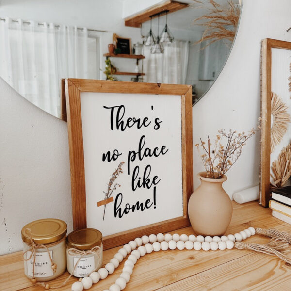 “There’s No Place Like Home” Framed Wood Sign/ Wall Art - Image 9