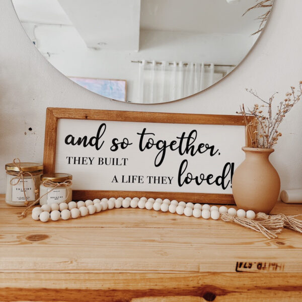 “And So Together..” Framed Wood Sign/ Wall Art - Image 4