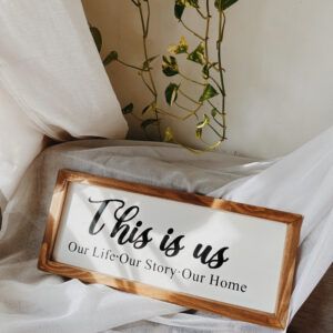 “This is Us…” Framed Wood Sign/ Wall Art