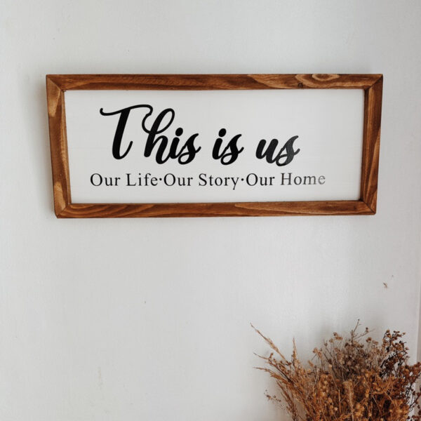 “This is Us…” Framed Wood Sign/ Wall Art - Image 3