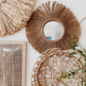 Jute Mirror Round 5” (Omari)