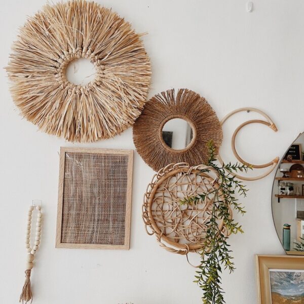 Jute Mirror Round 5” (Omari) - Image 5