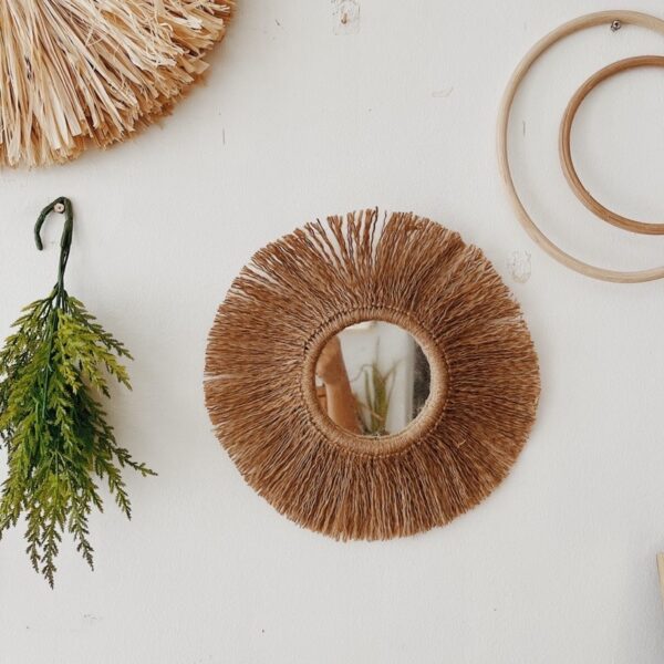 Jute Mirror Round 5” (Omari) - Image 4