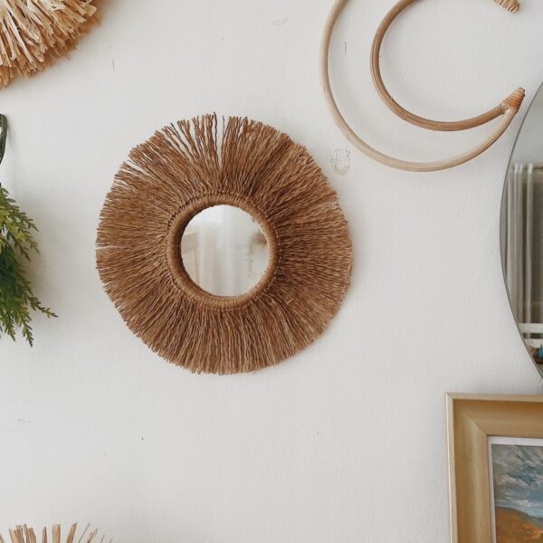 Jute Mirror Round 5” (Omari) - Image 3