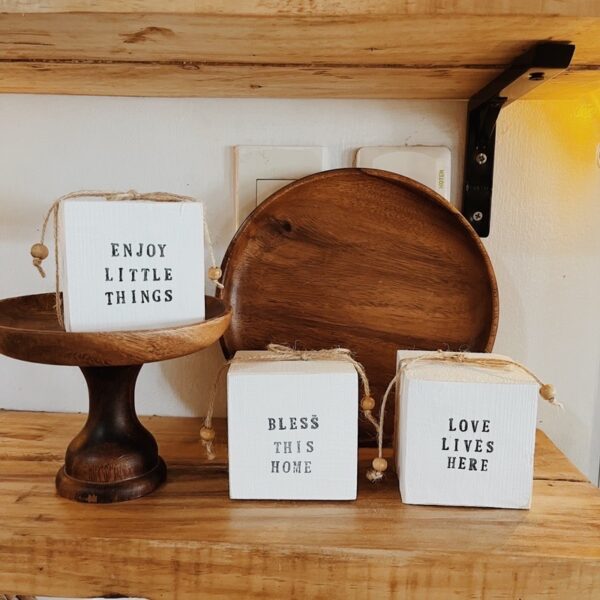 Farmhouse Wooden Blocks Decorative Signs - Image 10