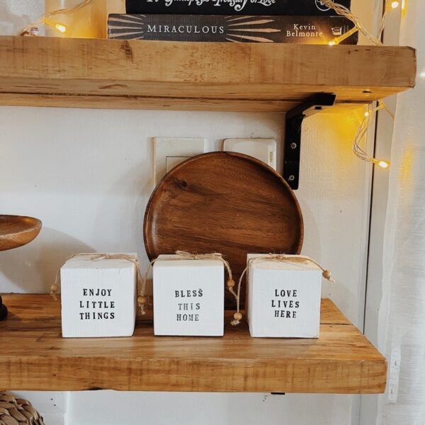 Farmhouse Wooden Blocks Decorative Signs - Image 9