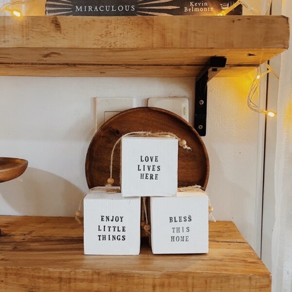 Farmhouse Wooden Blocks Decorative Signs - Image 5