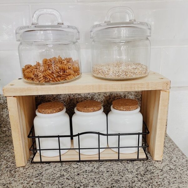 Wooden Space Saver Kitchen Shelf (Hugo) - Image 6