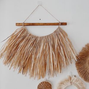 Rafia Wall Hanging Tribal with dowel (Rhoda)