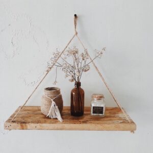 1 layer hanging shelf wooden