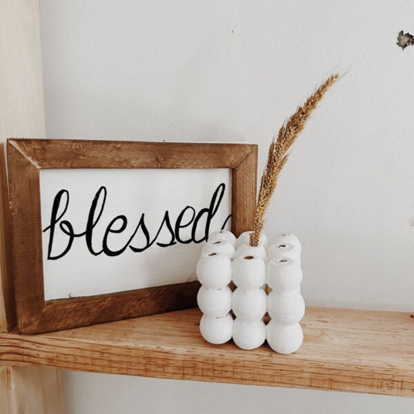 Wooden Bead Vase/ Decor/ Candlelike (Candice) - Image 10