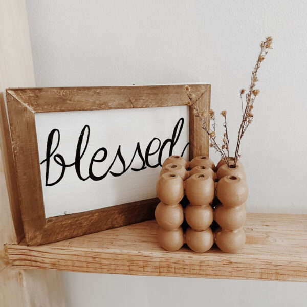 Wooden Bead Vase/ Decor/ Candlelike (Candice) - Image 9