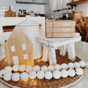 Scandinavian Wooden House Tabletop Decor(Sarina)