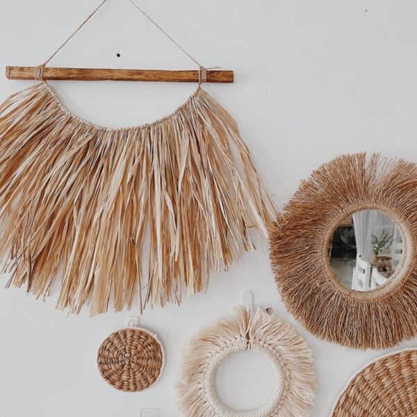 Rafia Wall Hanging Tribal with dowel (Rhoda) - Image 8