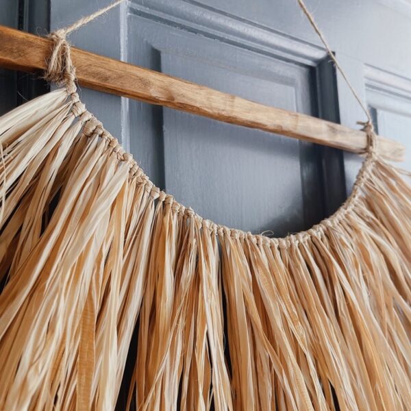 Rafia Wall Hanging Tribal with dowel (Rhoda) - Image 4