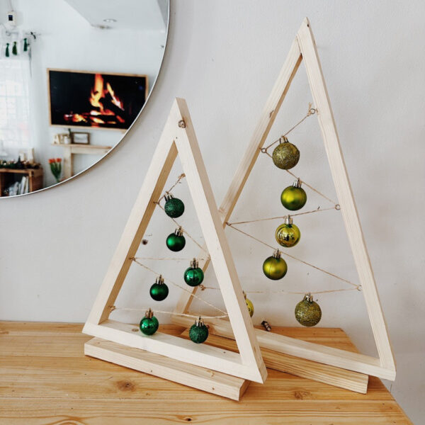 Minimalist Wooden Christmas Tree Set of 2 (Mildred) - Image 6