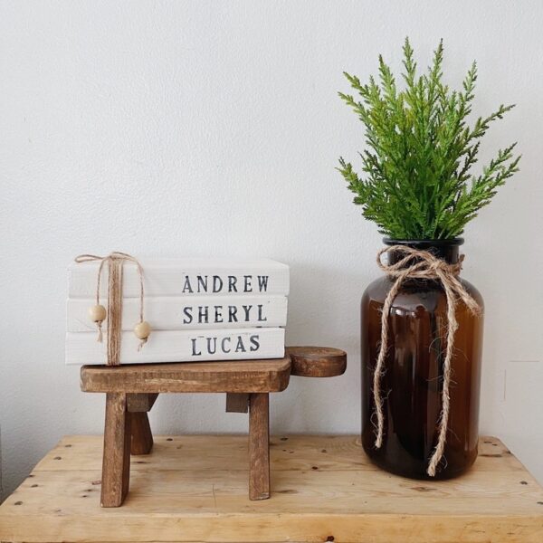 Wooden Book Stacks Farmhouse/Country Decor (Wendy) - Image 12