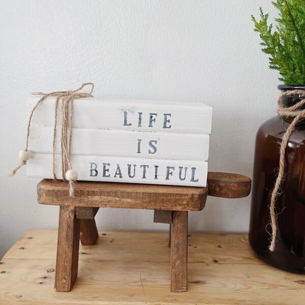 Wooden Book Stacks Farmhouse/Country Decor (Wendy) - Image 5