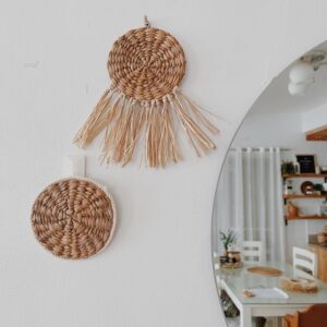4” Mini Water Hyacinth Coaster/ Wall Hanging (Zara)