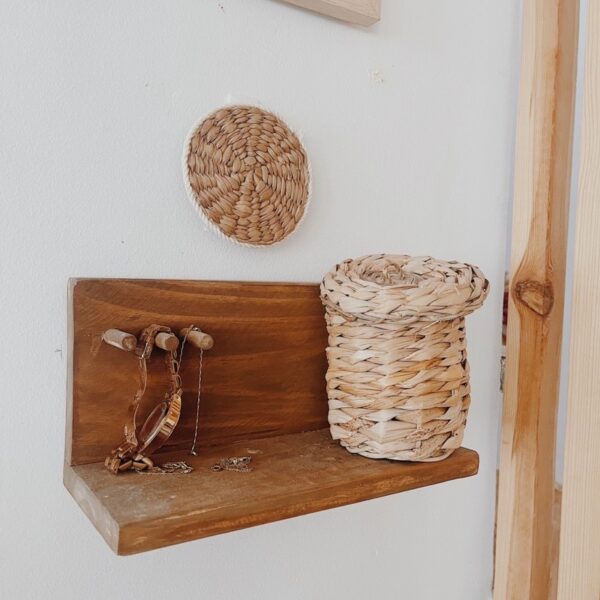 4” Mini Water Hyacinth Coaster/ Wall Hanging (Zara) - Image 9
