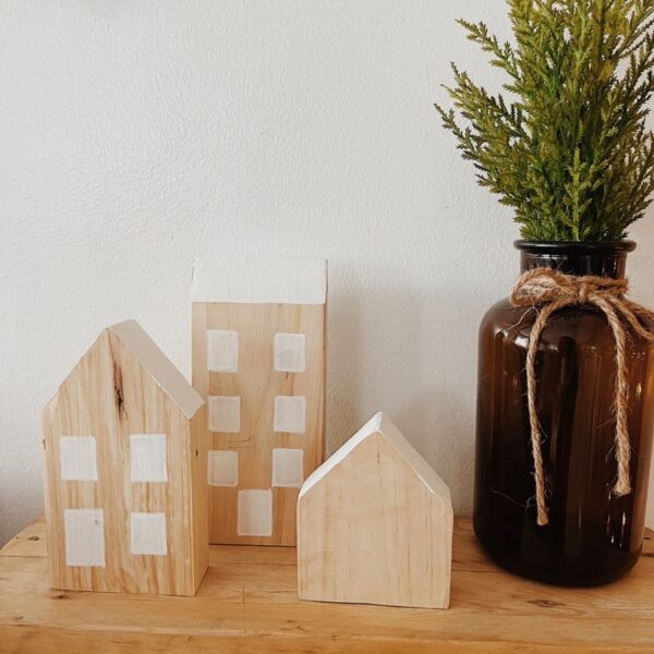 Wooden Scandinavian House Set of 3 (Salome) - Image 6