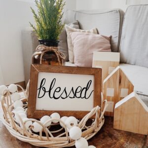 Farmhouse Wooden Leaning Framed Signs (Lucia)