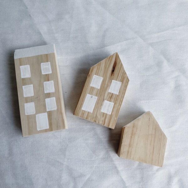 Wooden Scandinavian House Set of 3 (Salome) - Image 2