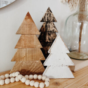 Wooden Christmas Tree Trio Decorative (Theodore)