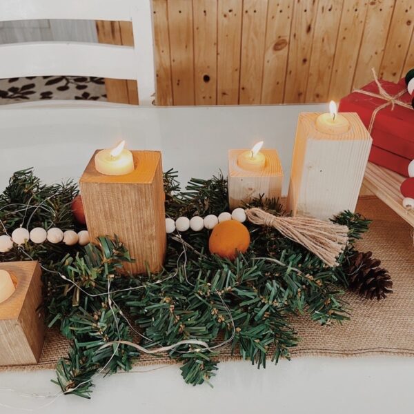Wooden Candle Holder set of 2 (Carmina) - Image 10