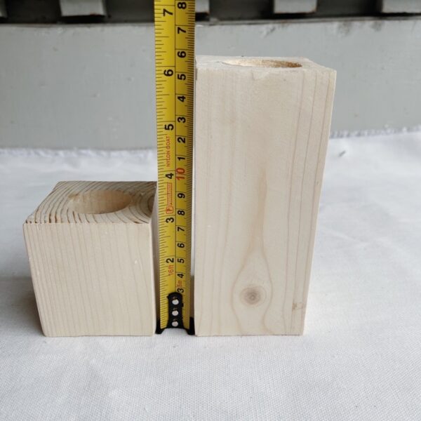 Wooden Candle Holder set of 2 (Carmina) - Image 4