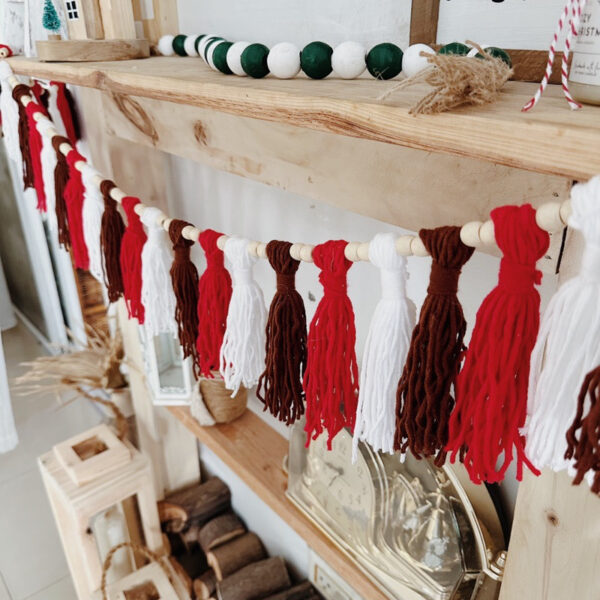 Wool Garland with beads Decorative (Gloria) - Image 9