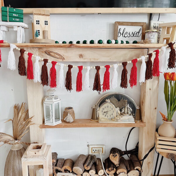 Wool Garland with beads Decorative (Gloria) - Image 2