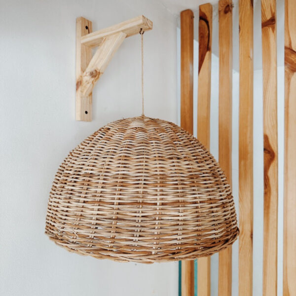 Dome Wicker Pendant Basket Lamp (Delilah)