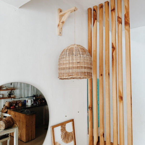 Wicker Pendant Basket Lamp (Dorothy) - Image 2