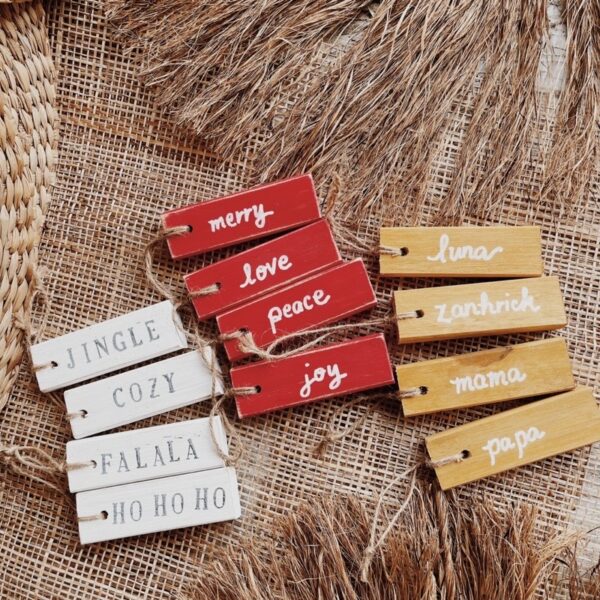 Wooden Stick Ornaments set of 4 (Suzy) - Image 7