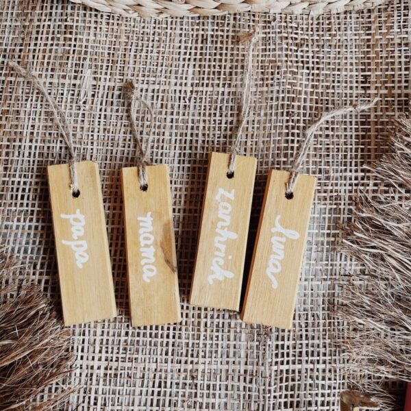 Wooden Stick Ornaments set of 4 (Suzy) - Image 2