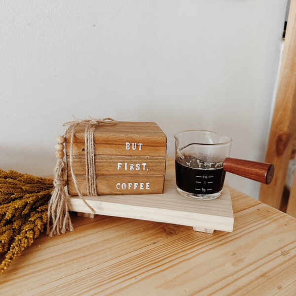But First Coffee Walnut Wooden Book - Image 11
