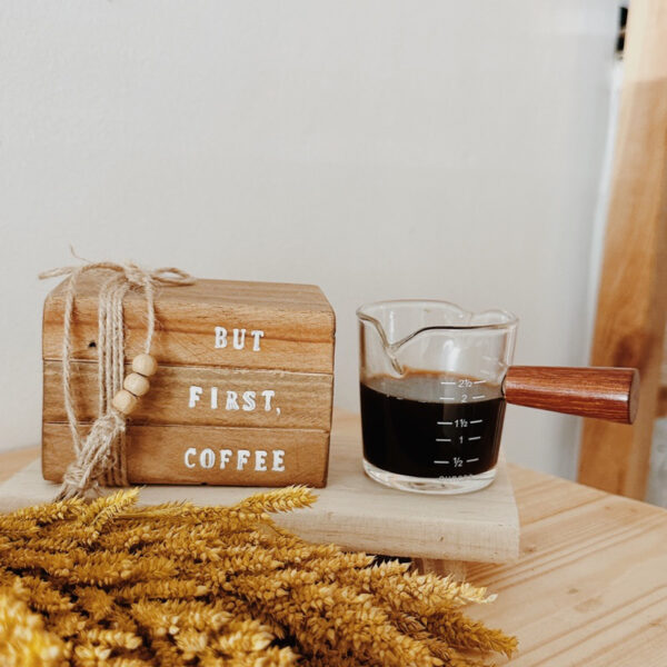But First Coffee Walnut Wooden Book - Image 8