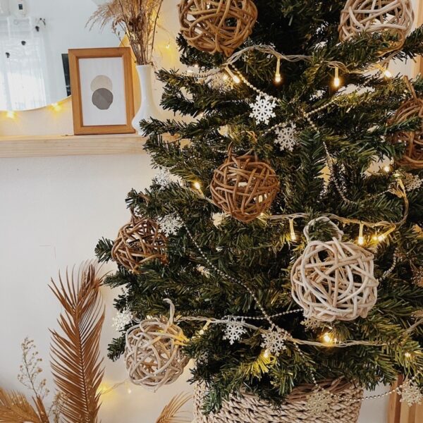 Rattan Christmas Ornament Balls SET OF 3 (Rebecca) - Image 10
