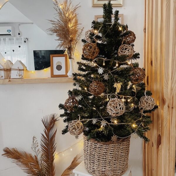 Rattan Christmas Ornament Balls SET OF 3 (Rebecca) - Image 9