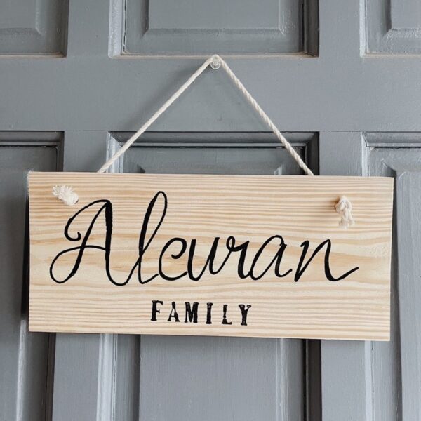 Family Wood Hanging Board (Flora) - Image 10