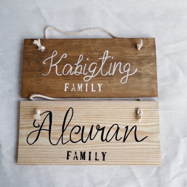 Family Wood Hanging Board (Flora) - Image 5