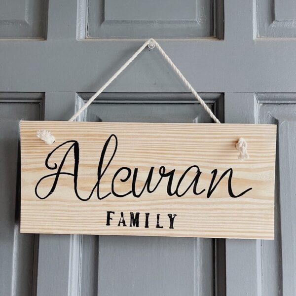 Family Wood Hanging Board (Flora) - Image 3