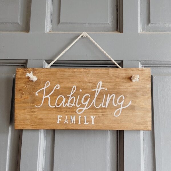 Family Wood Hanging Board (Flora) - Image 2