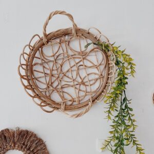 12” Woven Abaca Wall Hang/ Tray (Clarita)